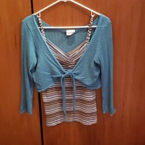 Spaghetti strap top with cover up